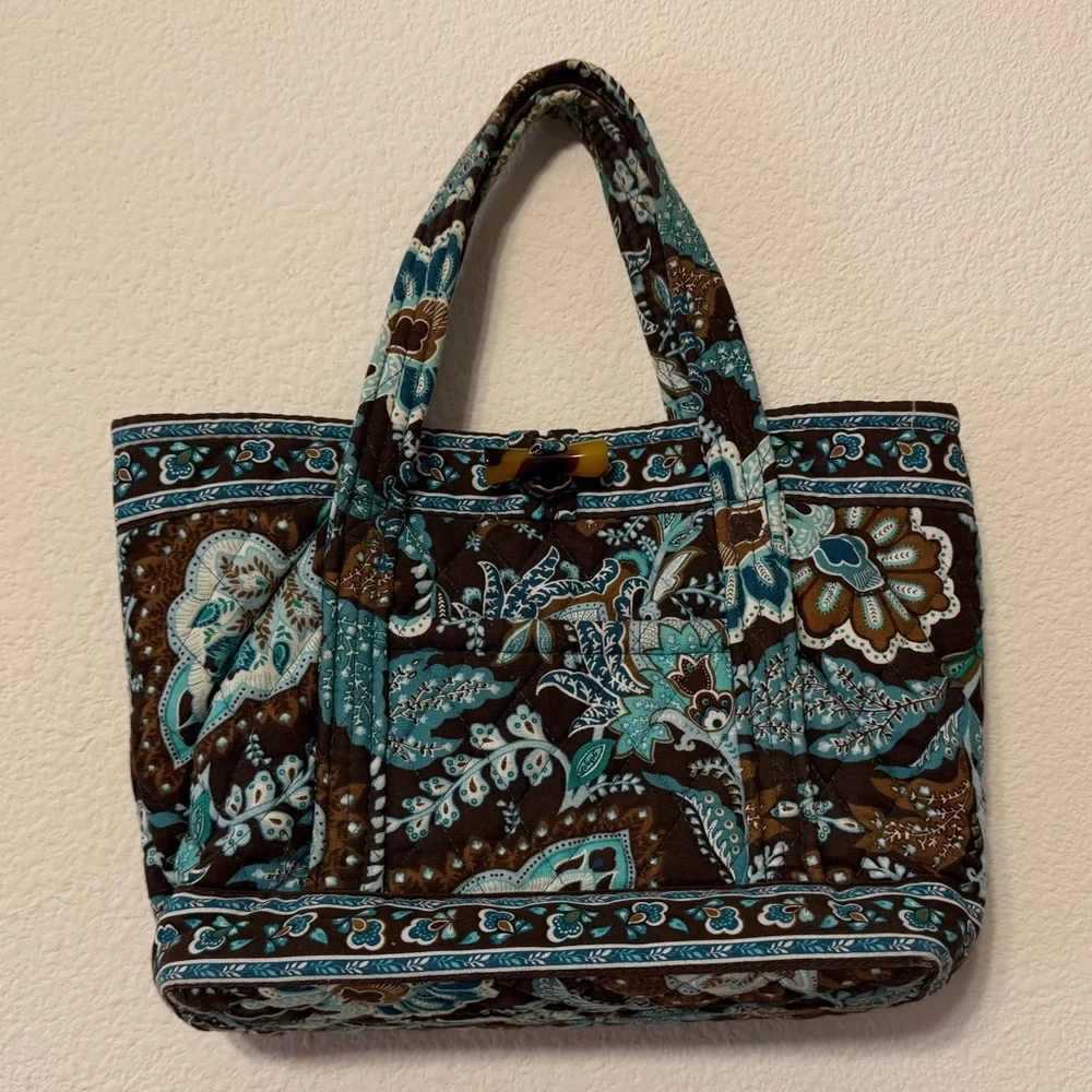 Vera Bradley Three Mini Bags Elegant Floral Brown - Picture 1 of 6